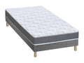Ensemble matelas mousse ferme réversible Doucezen et sommier - confort français Dimensions - 90x190 cm Sommier - Gris chiné
