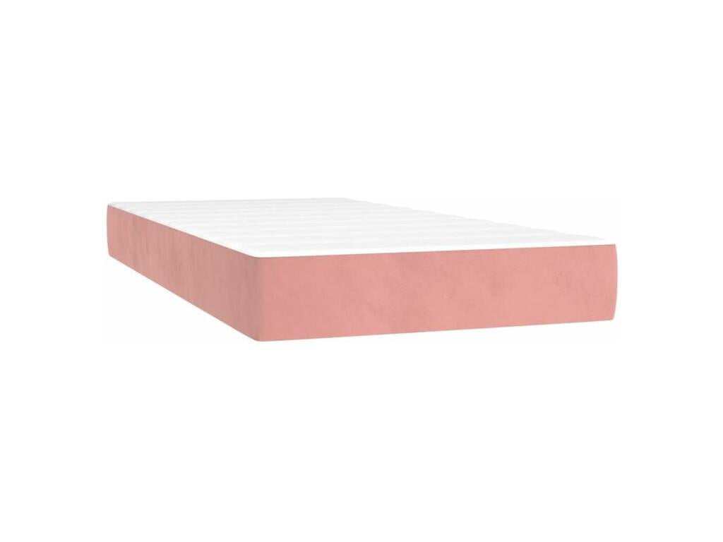 Sommier à Homzora de lit matelas et LED Rose 200x200 Velours