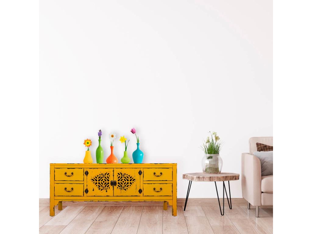 Buffet en bois jaune 120x40x50