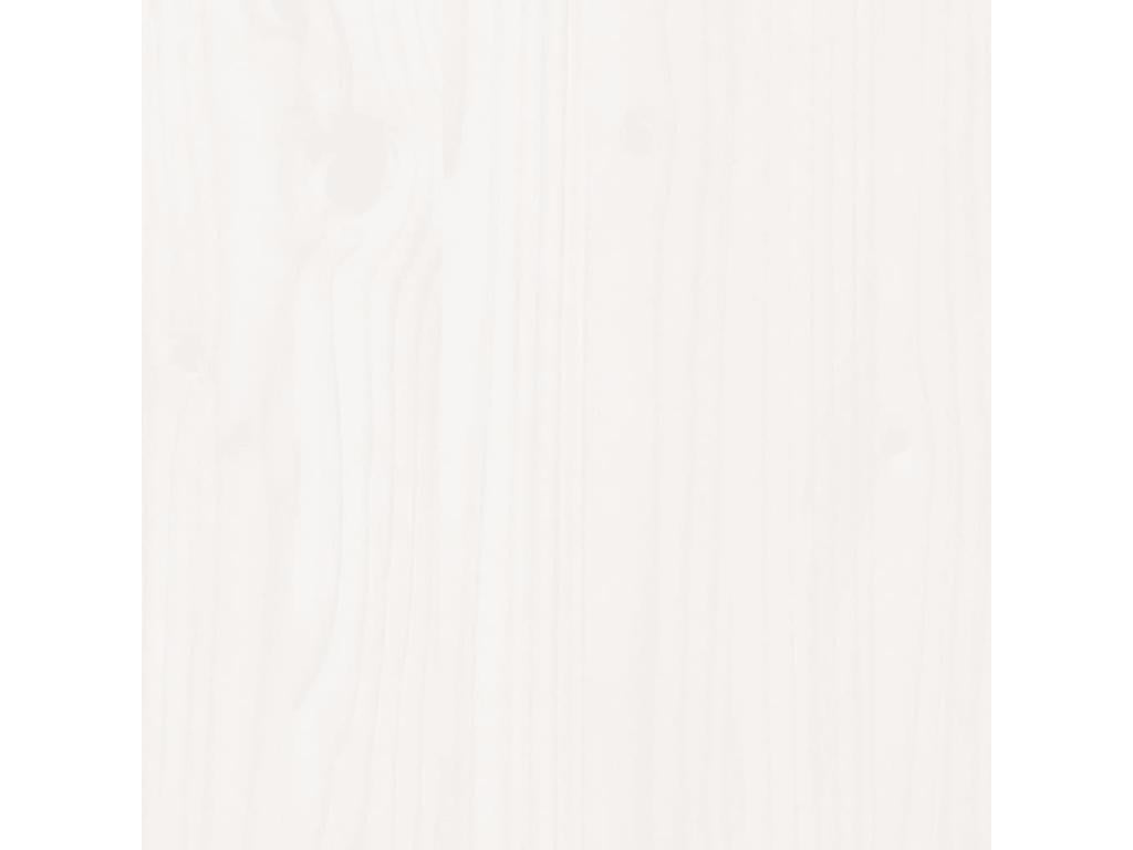 Salon de jardin 6 pcs avec coussins blanc bois massif