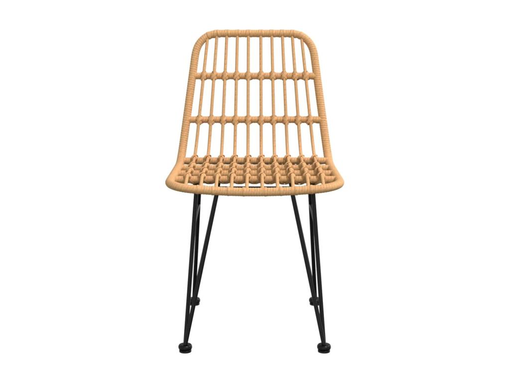 Chaises de jardin lot de 2 48x62x84 Résine tressée