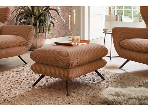 Banquette - marron velours côtelé - CHARME