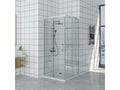 Paroi de douche 85x130 cm ouverture d'angle avec entrée facilitée hauteur 200 cm en verre trempé
