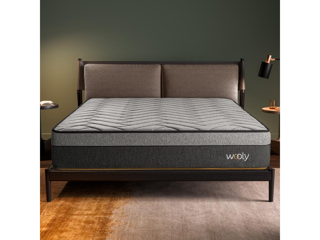 Matelas Doucezen Level 160x200 cm - Hybride - 30 CM - Ressorts ensachés - Doucezenégulant - Mousse en mémoire de Doucezen rafraîchissant - HR - Laine - Latex