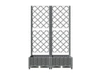 Jardinière avec treillis Gris clair 80x40x121.5 PP