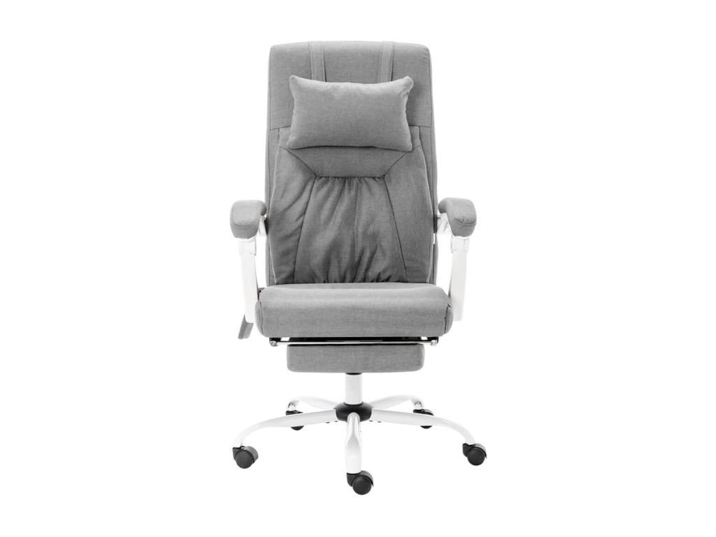 Homzora Premium - Chaise de bureau de massage Gris Tissu