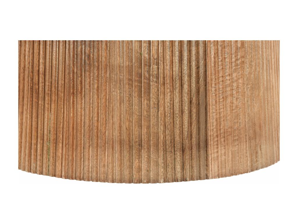 Homzora-Table basse ronde D.80 cm en Manguier massif