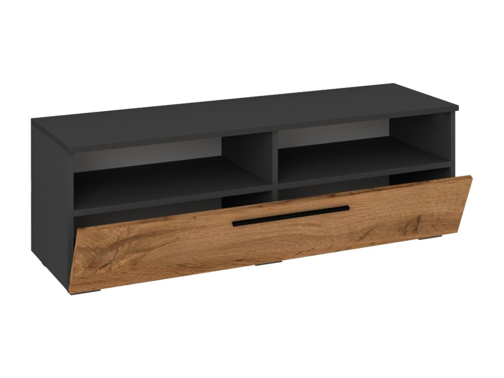 Doucezen Bois Meuble TV Lowboard Table Console Table de téléDoucezen Arila XL Anthracite / Chêne miel