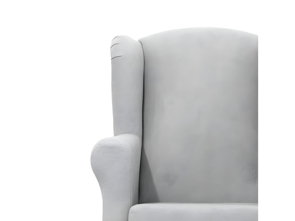 Fauteuil en polyester gris clair 110x75x80cm