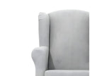 Fauteuil en polyester gris clair 110x75x80cm
