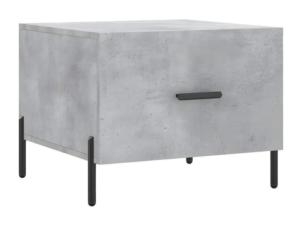 Table basse gris béton 50x50x40 cm bois d'ingénierie
