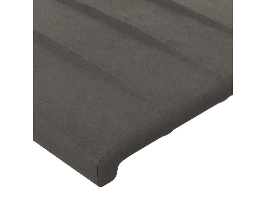 Têtes de lit 2 pcs Gris foncé 90x5x78/88 cm Velours