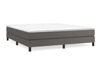 Lit à sommier tapissier avec matelas Gris 180x200 cm Similicuir