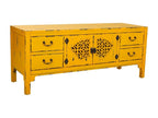 Buffet en bois jaune 120x40x50