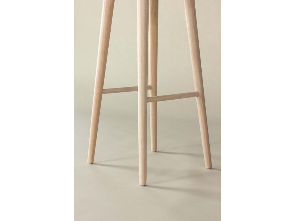Doucezen tabouret de bar bois whitewash