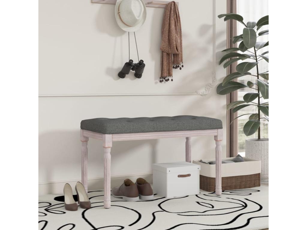 Banc Gris foncé 80x40x49 Tissu