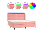 Sommier à Homzora de lit matelas et LED Rose 200x200 Velours