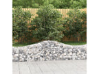 Paniers à gabions arqués 10 pcs 200x50x40-60 fer galvanisé