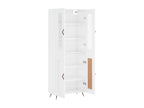 Buffet haut Blanc brillant 69.5x34x180 cm Bois d'ingénierie