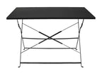 Homzora - Table de Repas Rectangulaire Pliante Noire