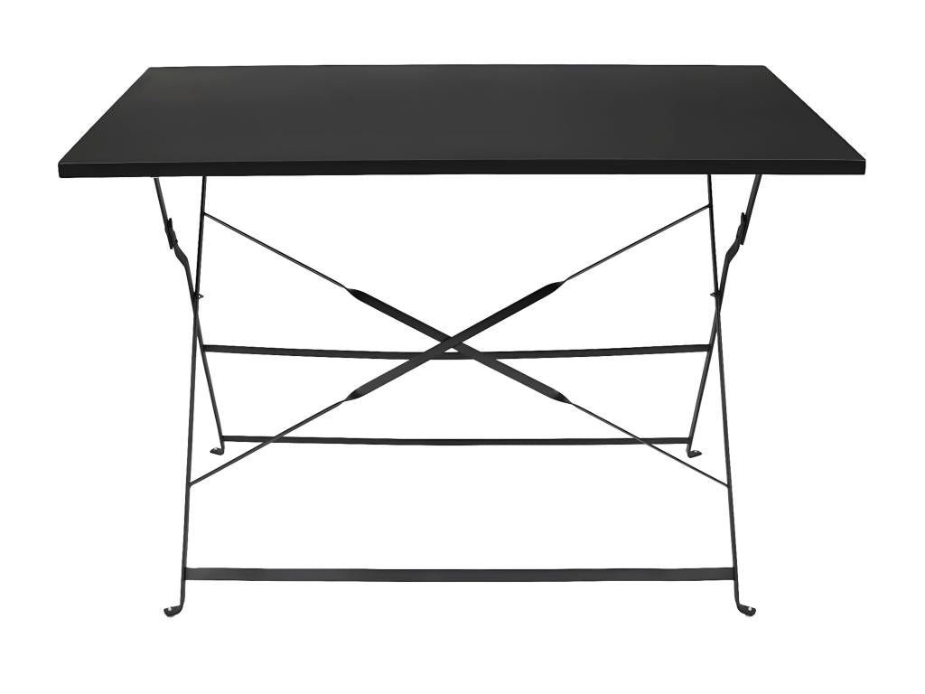 Homzora - Table de Repas Rectangulaire Pliante Noire