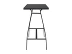 Table de bar de jardin Noir 110x60x110 cm Verre trempé