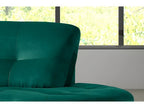 Canapé en tissu luxe 5/6 places Homzora vert foncé côté accoudoir gauche
