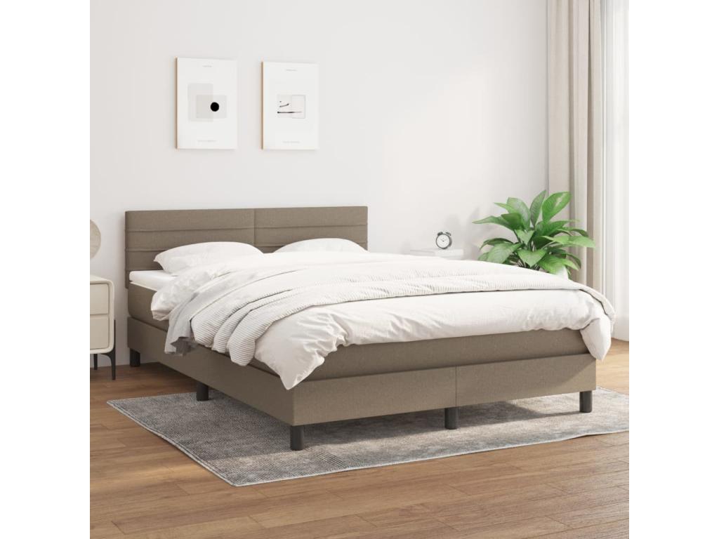 Sommier à Homzora de lit avec matelas Homzora 140x200 cm Tissu