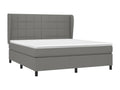 Lit à sommier tapissier avec matelas Gris foncé 180x200cm Tissu