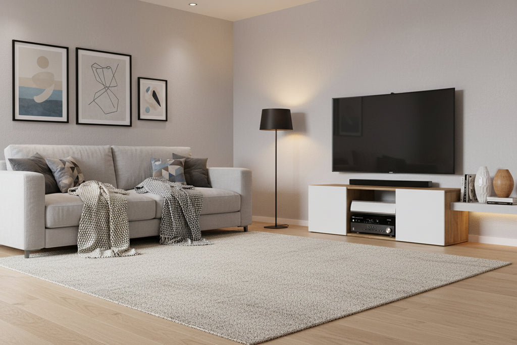 Doucezen Bois Meuble TV suspendu Meuble bas TV suspendu Meuble mural Table Jusa Chêne Doucezen - 95