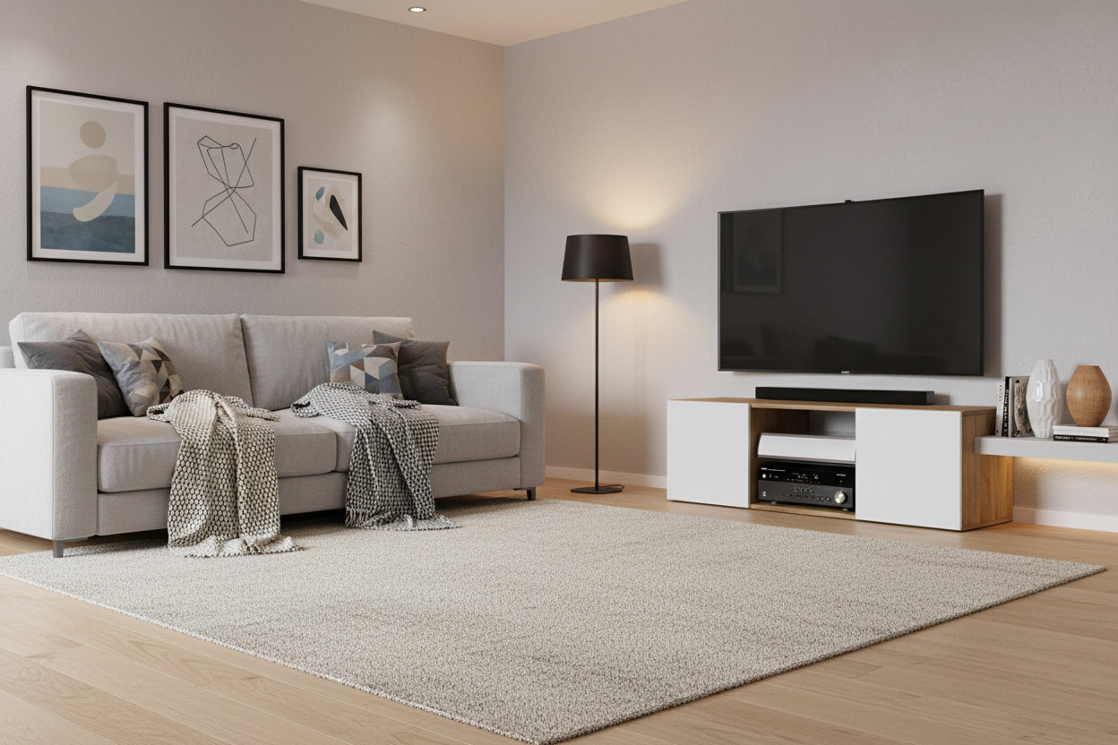 Doucezen Bois Meuble TV suspendu Meuble bas TV suspendu Meuble mural Table Jusa Chêne Doucezen - 95