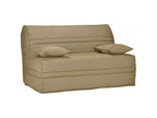 Banquette BZ tissu matelas Doucezen 15cm Doucezen 140x200-Couleur Beige-Coffre de rangement Avec rangement