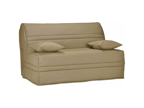 Banquette BZ tissu matelas Doucezen 15cm Doucezen 140x200-Couleur Beige-Coffre de rangement Avec rangement
