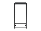Table d'appoint avec roues Noir 40x30x63.5 cm Bois d'ingénierie