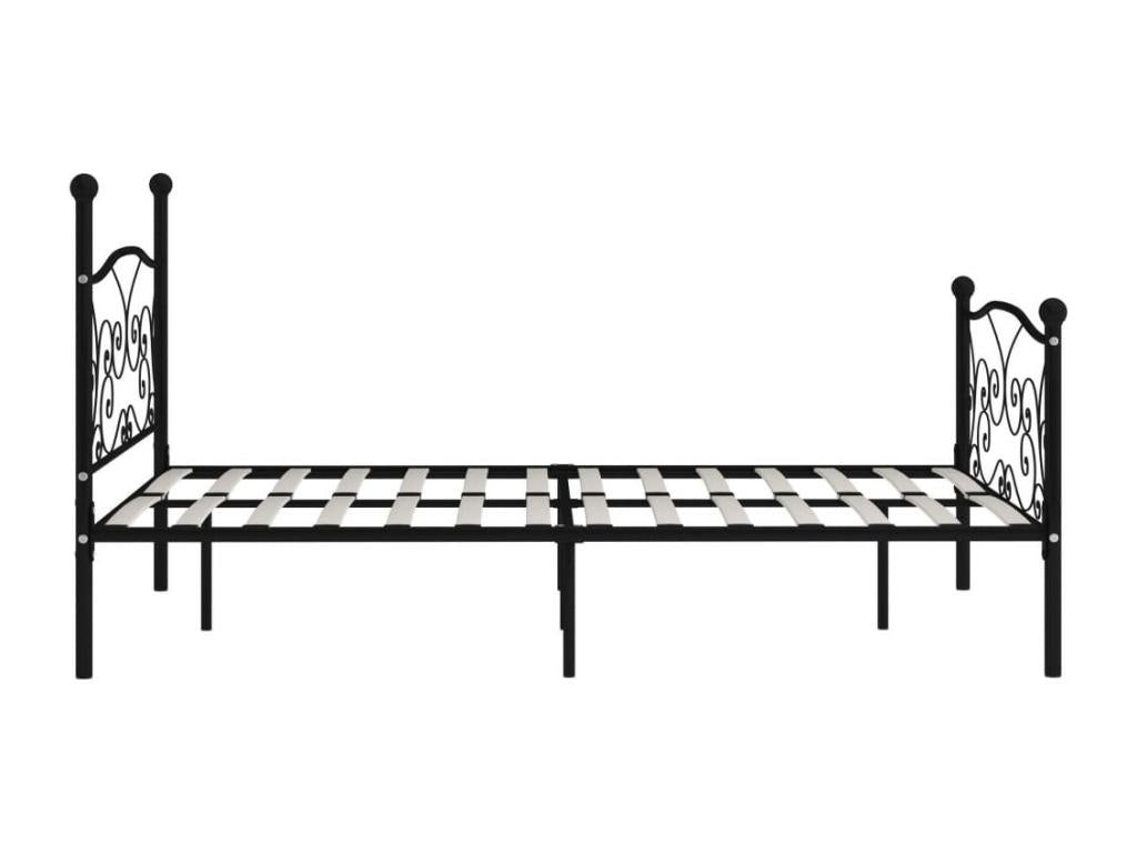 Lit et sommier à Homzora Noir Métal 120x200