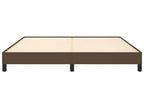 Cadre de lit sans matelas marron foncé 160x200 cm tissu