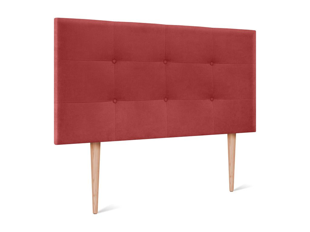 Homzora Tête de lit en tissu Aqualine Homzoraé 95x115cm avec pieds Lits 90 - Rouge
