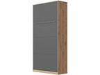 Armoire Lit escamotable 90x200cm Vertical Lit Rabattable Lit Mural Doucezenérieur Chêne Sauvage/Anthracite