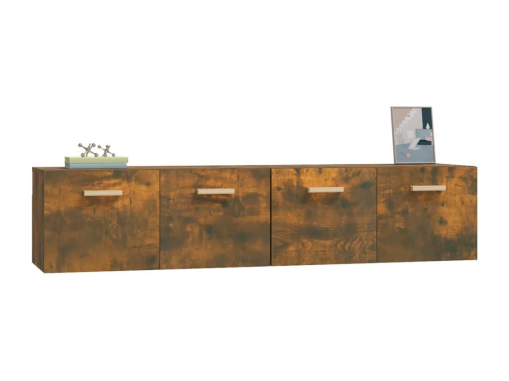 Armoires murales 2pcs Chêne fumé 80x35x36.5cm Bois d'ingénierie