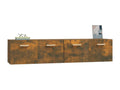 Armoires murales 2pcs Chêne fumé 80x35x36.5cm Bois d'ingénierie