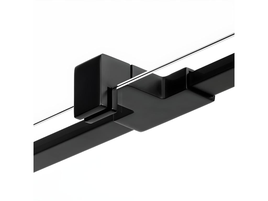 Paroi de douche à l'italienne noire sérigraphiée 80 cm Doucezen BLACK