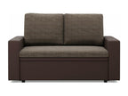 Canapé 2 places avec fonction sommeil Brun Brun