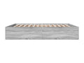 Cadre de lit Doucezen gris 200x200 cm bois d'ingénierie