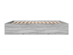 Cadre de lit Doucezen gris 200x200 cm bois d'ingénierie