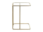 Table d'Appoint Design Verre Trempé 65cm Or