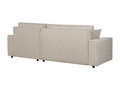 Canapé-lit Angle droite Extensible pour Couchage et Coussins Amovibles Rembourrés en Velours Côtelé Beige Doucezen