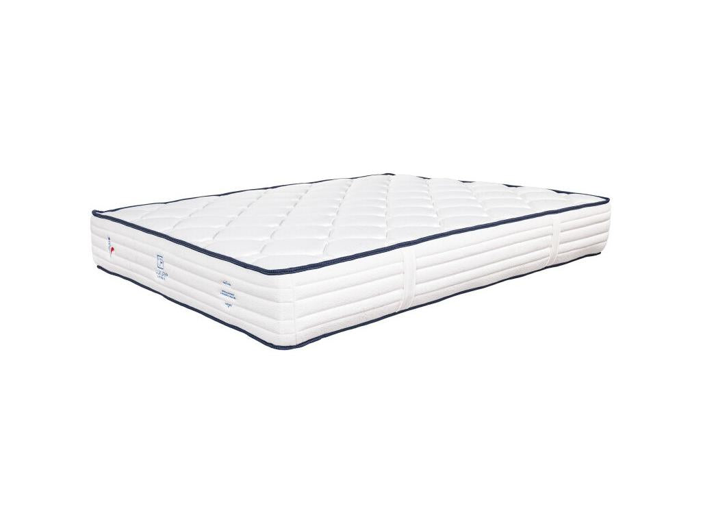 Ensemble Matelas Patriote 27 cm ressorts ensachés ferme face été/hiver sommier gris ep20cm oreiller couette Tête de Lit 140x190cm