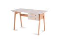 Bureau 2 tiroirs Bois massif Lin - Homzora