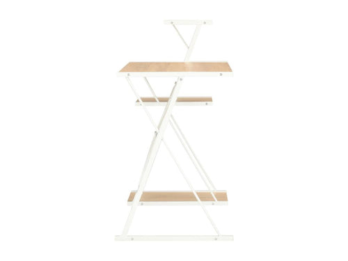 Bureau avec étagère Blanc et chêne 116x50x93 cm