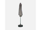 Parasol droit rond 300cm - Homzora Gris - mât central en aluminium orientable et Homzora d'ouverture